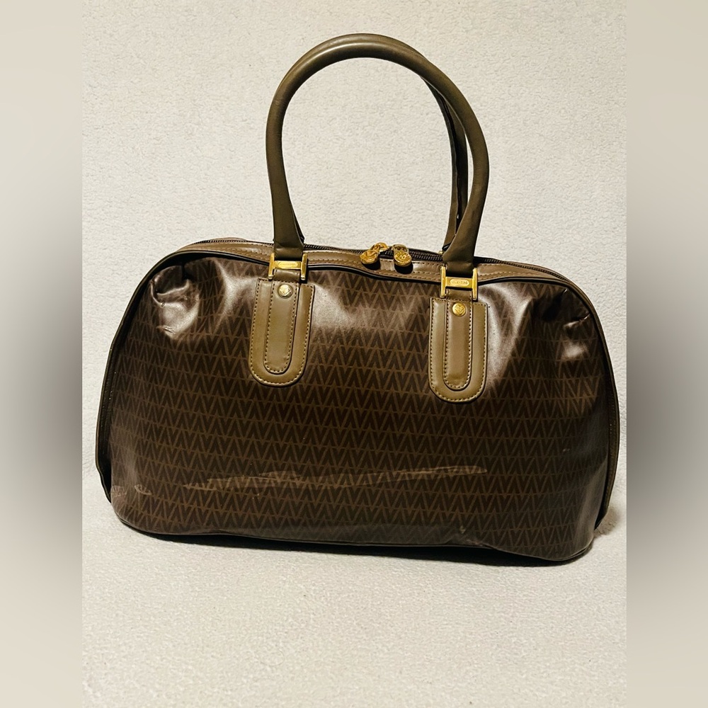 Mario Valentino Monogram Leather Handbag - Picture 3 of 13